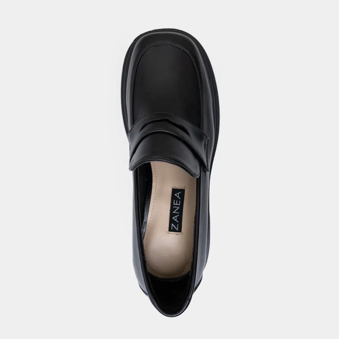 Zuri Platform Loafers (Black)