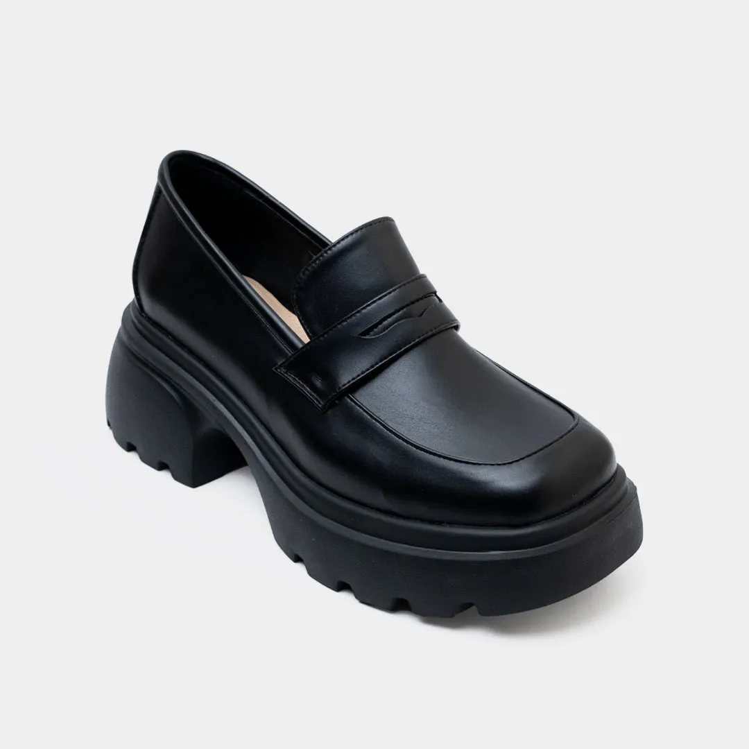 Zuri Platform Loafers (Black)